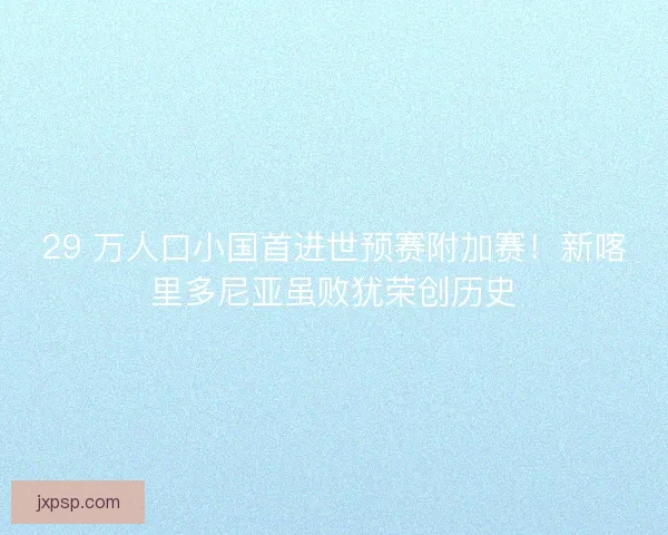 29 万人口小国首进世预赛附加赛！新喀里多尼亚虽败犹荣创历史